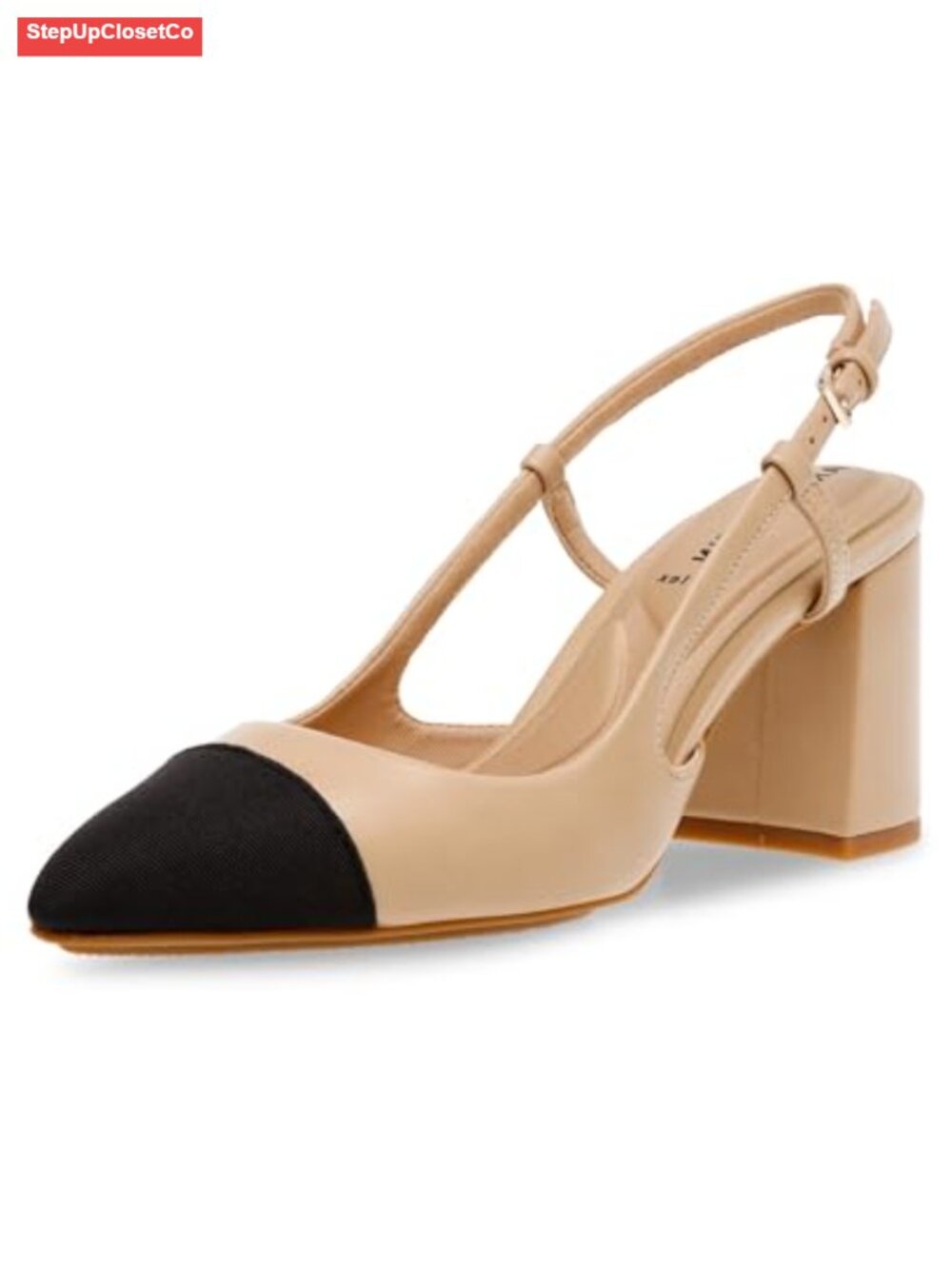 Anne Klein Sling Back Pump Ankle Buckle Pointed Toe Heels iFlex